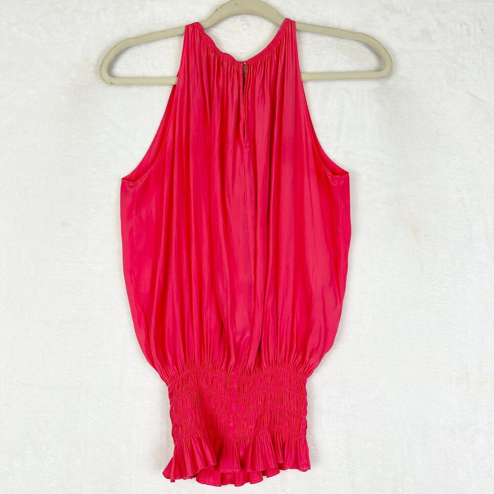 Ramy Brook Sleeveless Lauren High Neck Tank Top Size Small Coral - Picture 2 of 4